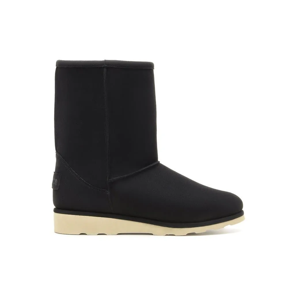 Mud Resistant Stylish Explorer 'Willow' high-quality fur-lined slipper boot - black