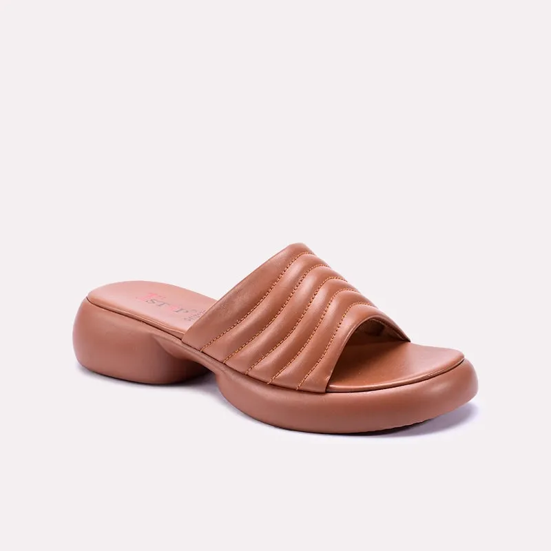 Mustard Chunky Casual Slippers 0413125 EasyToClean Velcro Closure