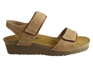 Naot Aisha Wide Womens Leather Comfortable Adjustable Sandals Practical Walking Shoes