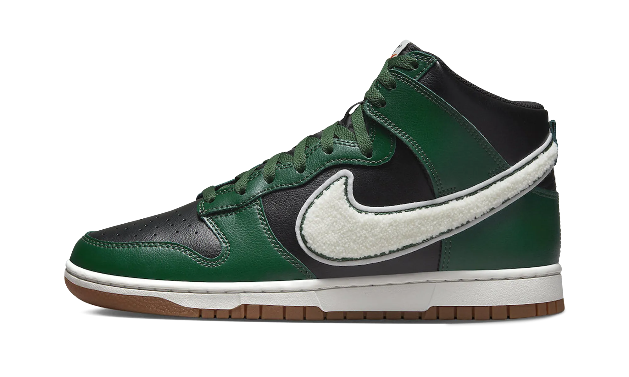Dunk High "Chenille Swoosh Black Green" Style Blend Japan Line