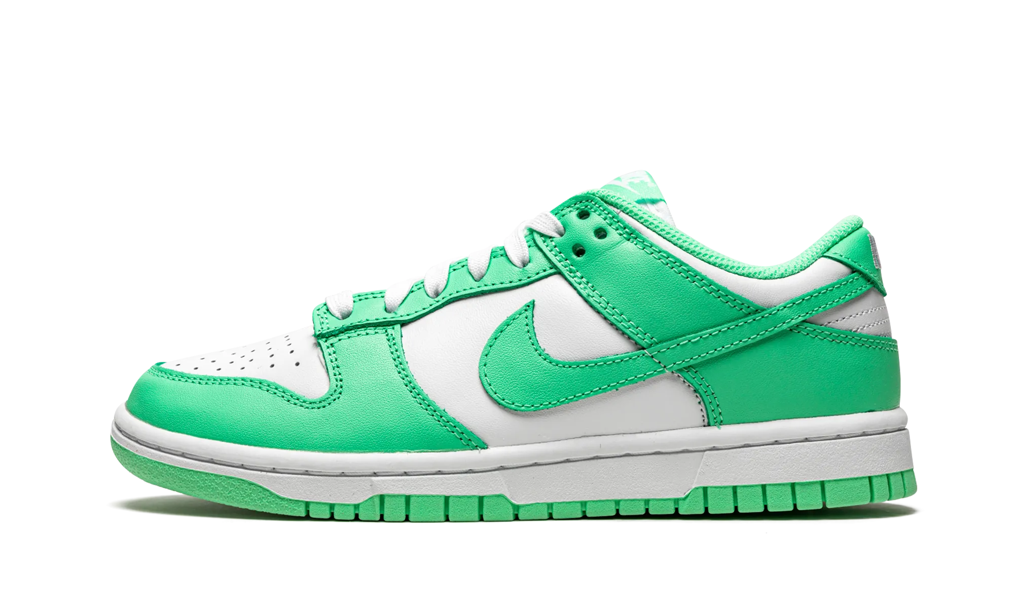DUNK LOW WMNS "Green Glow" Zip   Up Elastic Lacing