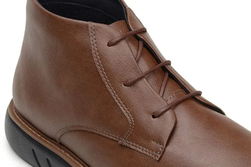 'Liam' men's vegan-leather shoe by Ahimsa - cognac Match All Global Cool
