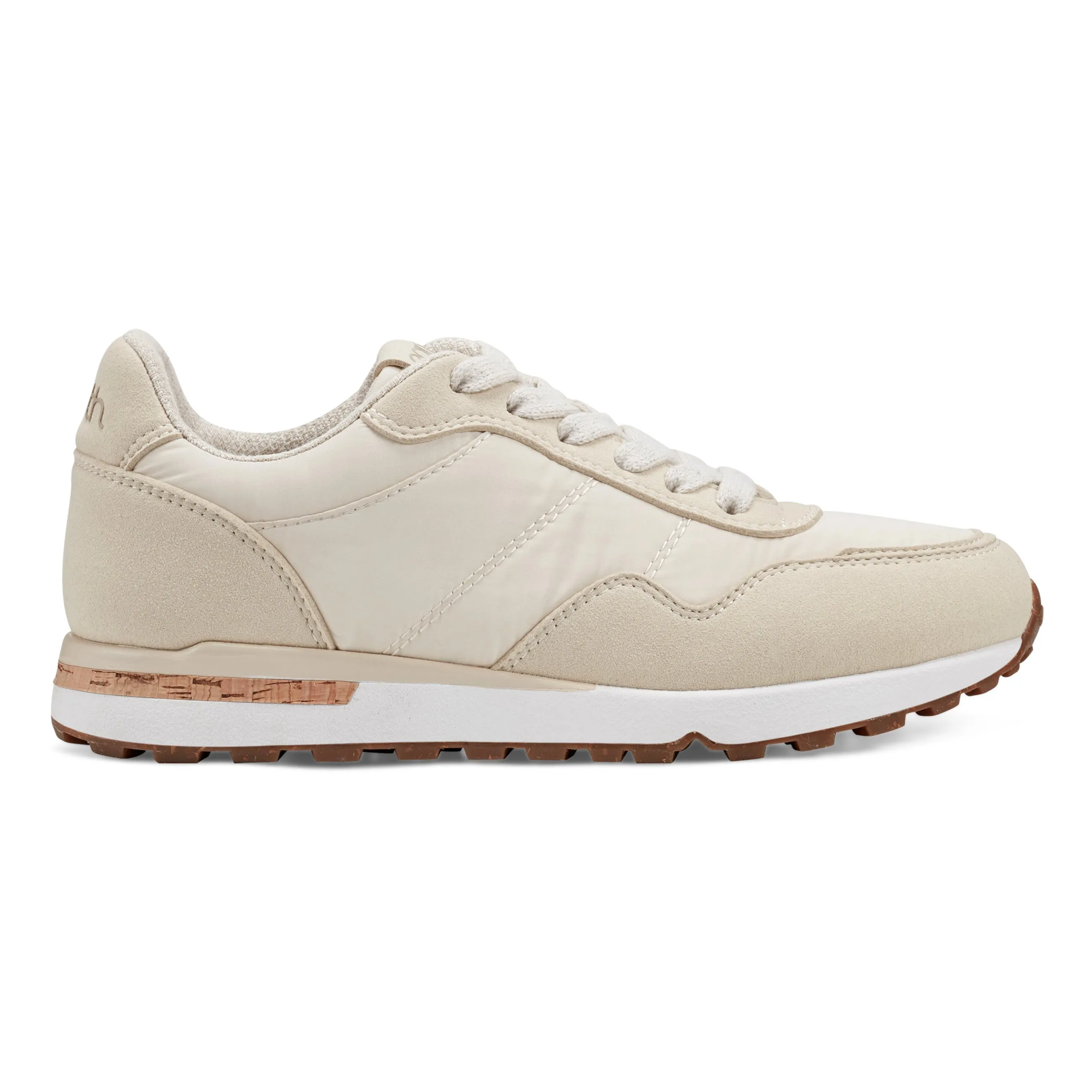 Maren Casual Lace-Up Sneakers Stone Gray Classic Chic
