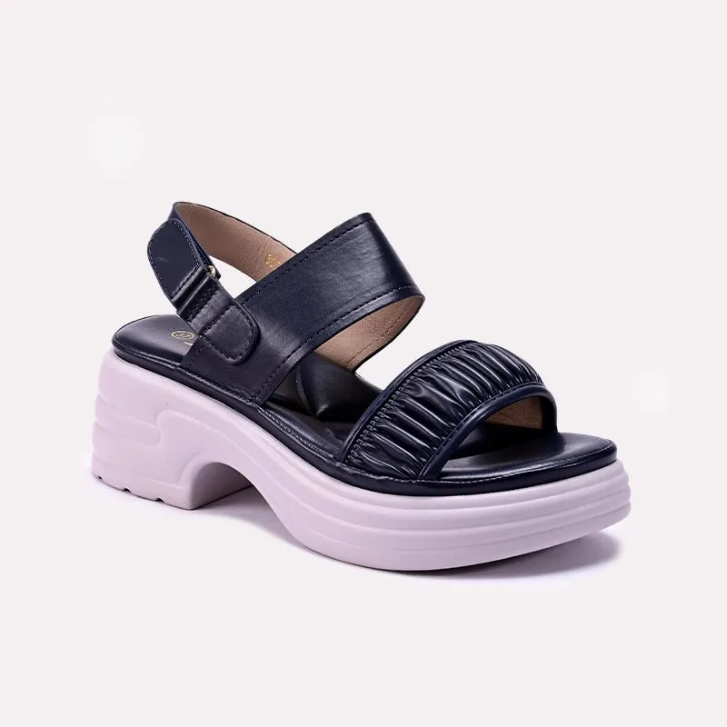 Cozy Vibe Block Heel Womens Blue Casual Sandals 0421570