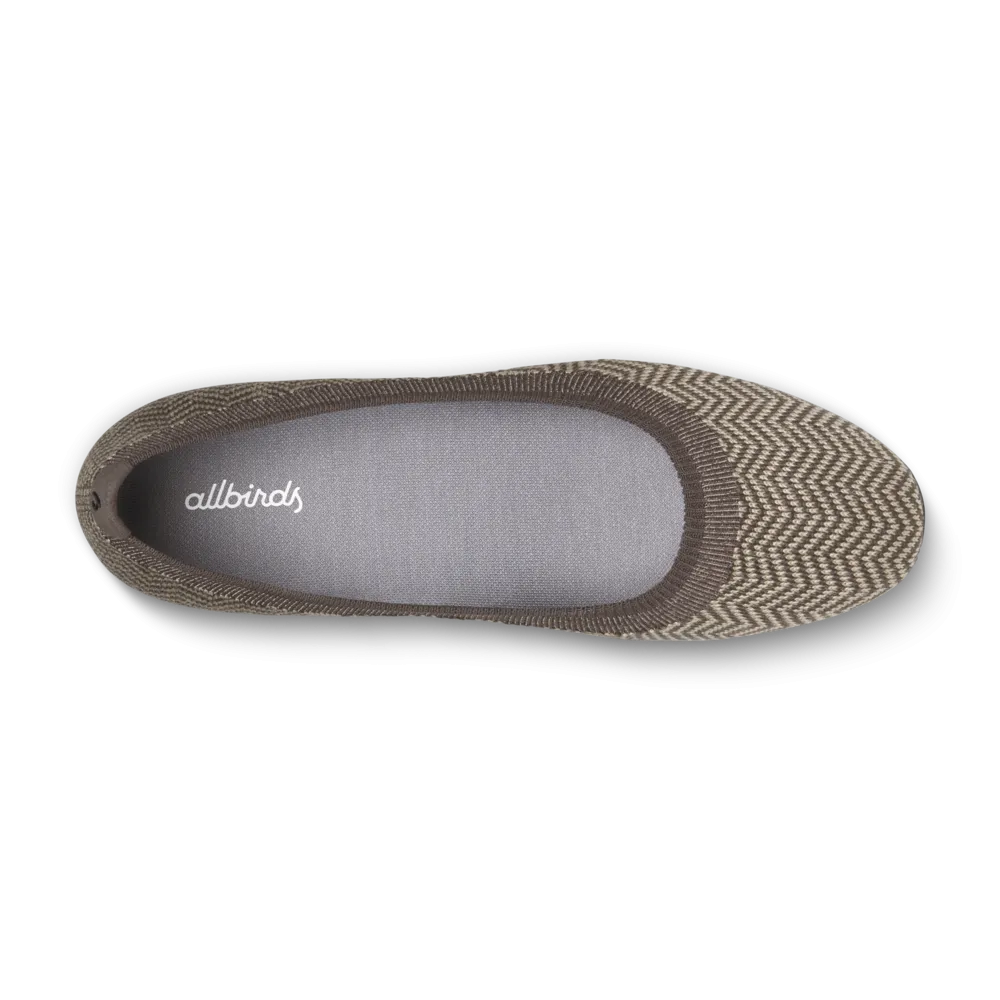 Cushioned heel Women's Tree Breezer - Knit - Light Khaki/Rustic Brown