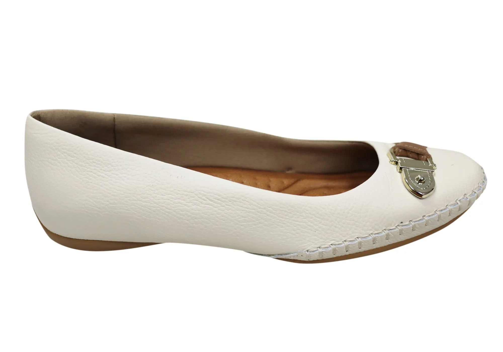 Usaflex Alinna Womens Comfortable Leather Shoes Made In Brazil Pace Friendly Smooth Soles