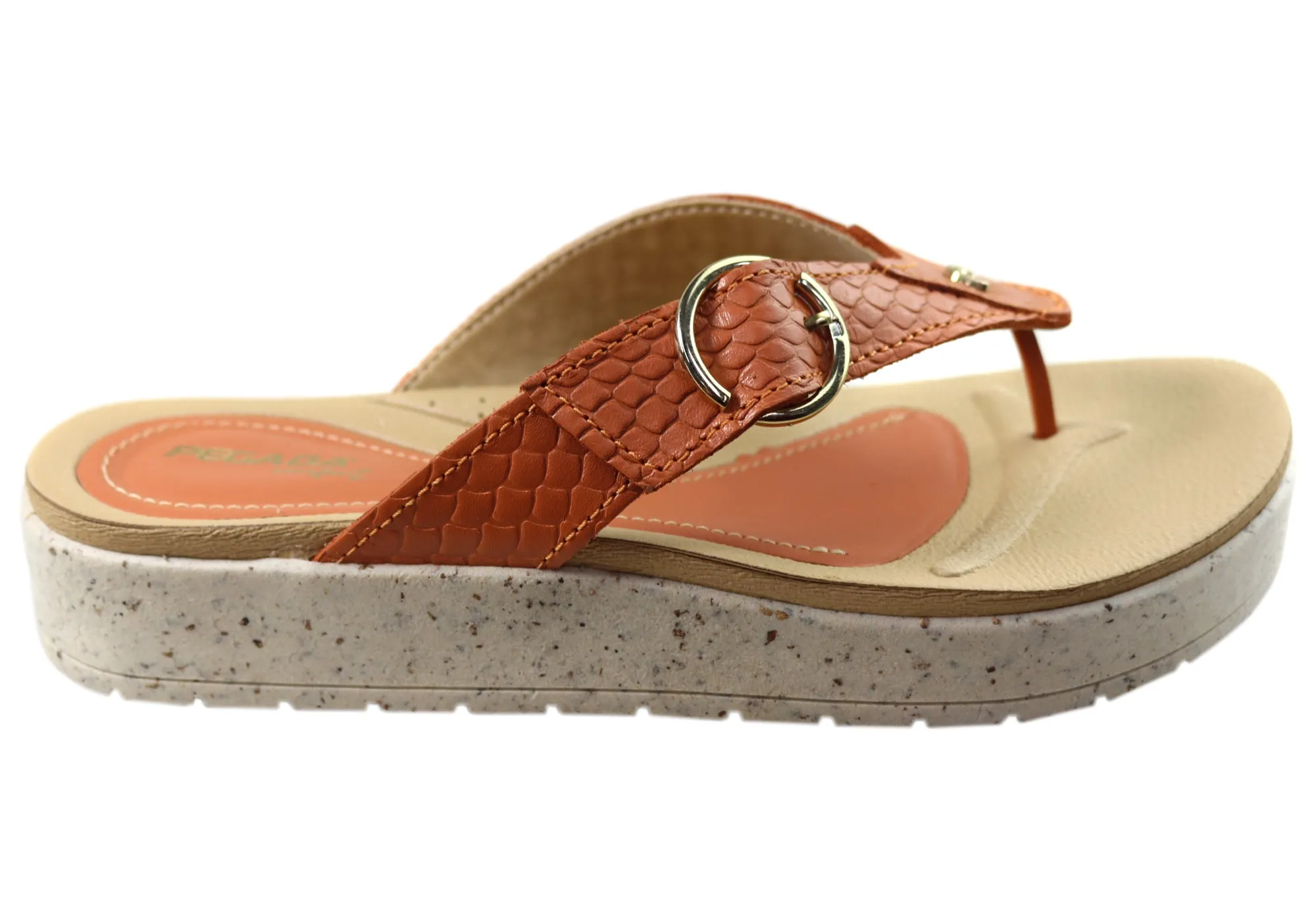 Pegada Explora Womens Comfort Leather Thongs Sandals Made In Brazil Fashionable Open-toe Sandals