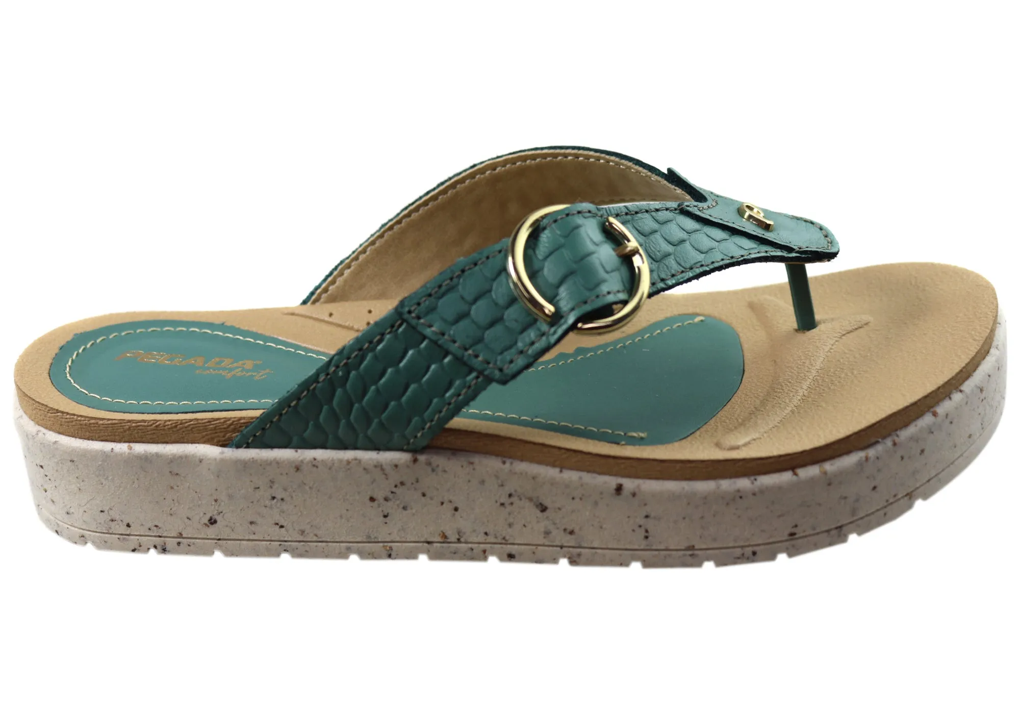 Pegada Explora Womens Comfort Leather Thongs Sandals Made In Brazil Breath Mesh